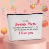 Bouns Mom Birthday Gifts from Daughters Zipper Travel Makeup Bag Mothers Day Gifts from Son or Daughter Best Mom Gifts Personalized Gifts for Bonus Mom for Christmas Thanksgiving Unique Gifts view 4