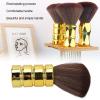 Hairdressing Brush, Soft Hairdressing Neck Brush Neck Brushes Barber Duster Neck Brush Peluqueria to Remove Hair Debris Barber Brush(Gold) view 3
