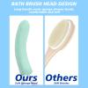 15.35" Back Bath Brush with Sponge,Back Scrubber Bath Mesh with Curved Long Handle Bath Body Brush for Elderly Aid Bathing and Shower view 4