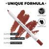Lamel Matte Gel Lip Liner Pencil | Weightless & CreamyTexture - Sharpenable - Longwear & Waterproof - High Pigmented & Flawless Finish - Cruelty-free & Paraben-Free, 408, 1,7g/0.05oz. (Rose Plum) view 4