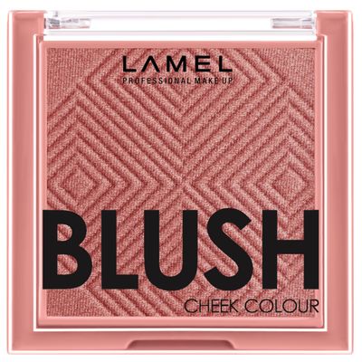 Lamel Coral Blush Cheek Color Mini - Blendable Natural Blush Powder - Enhances & Defines Shapes & Features - Shading & Contouring Powder - 4 Universal Shades - 403 (Coral) - 3.8g / 0.13 oz