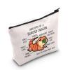 G2TUP Bearded Dragon Lover Gift Anatomy Of A Bearded Dragon Makeup Bag Bearded Dragon Mom Cosmetic Bag Bearded Dragon owner Gift Zipper Travel Bag (Anatomy Of A Bearded Dragon White Bag) view 1