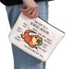 G2TUP Bearded Dragon Lover Gift Anatomy Of A Bearded Dragon Makeup Bag Bearded Dragon Mom Cosmetic Bag Bearded Dragon owner Gift Zipper Travel Bag (Anatomy Of A Bearded Dragon White Bag) view 2