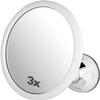 MIRRORVANA 3X Magnifying Round Shower Mirror for Fogless Shaving with Strong and Sticky Suction Cup, Shatterproof Surface and 360 Swivel - 6.7" Diameter view 1