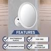 MIRRORVANA 3X Magnifying Round Shower Mirror for Fogless Shaving with Strong and Sticky Suction Cup, Shatterproof Surface and 360 Swivel - 6.7" Diameter view 2