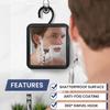 MIRRORVANA Hanging Fogless Shower Mirror for Shaving with 360 Rotatable Swivel Hook - Anti Fog and Shatterproof 6.3" x 6.3" Surface (Black) view 2