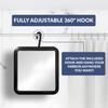 MIRRORVANA Hanging Fogless Shower Mirror for Shaving with 360 Rotatable Swivel Hook - Anti Fog and Shatterproof 6.3" x 6.3" Surface (Black) view 4