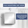 MIRRORVANA Hanging Fogless Shower Mirror for Shaving with 360 Rotatable Swivel Hook - Anti Fog and Shatterproof 6.3" x 6.3" Surface (Chrome) view 4