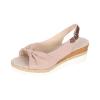 oiangi Wedge Sandals for Women Casual Summer Fish Mouth Open Toe Slingback Buckle Hemp Rope Platform Sandals Comfortable Outdoor Ladies Shoes Sandalias Pink view 1