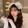 1 Piece Mesh Bow Headband Ladies Bridal Headband Tiara Romantic Ladies Wedding Hair Accessories Hairpin (Color : B) view 2