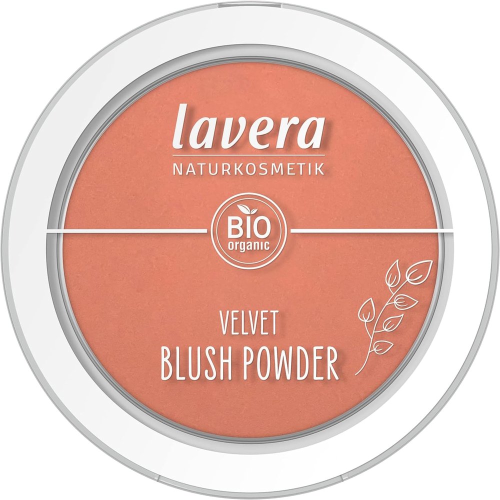 lavera Velvet Blush Powder -Rosy Peach 01- pink - almond oil & vitamin E - shimmering - velvety texture (1 x 5g)