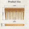 Onedor Handmade 100% Natural Green Sandalwood Hair Combs -Anti-Static Sandalwood Scent Natural Hair Detangler Wooden Comb (Extra Wide Tooth Mini Pocket Comb) view 2