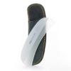 GERMANIKURE Gray Glass Moonfile in Suede Case, Ethically Made in Czech Republic, Easy Guided Nail File view 1