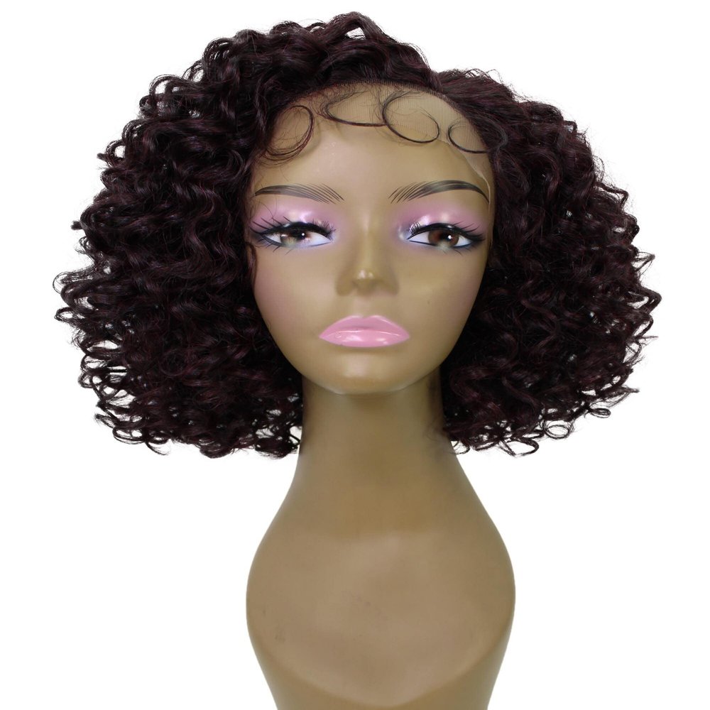 LUXLUXE Nova Curly Pixie 11.5" In Long Lace Front Wig, Heat Resistant Fibers, 16+ Shades of Natural, Dip Dyed, & Blended Colors