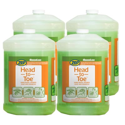 Zep Head-To-Toe Hand Wash, Shower Soap and Shampoo - 1 Gallon (Case of 4) 97524 - FOR WORKPLACE and INDUSTRIAL USE ONLY