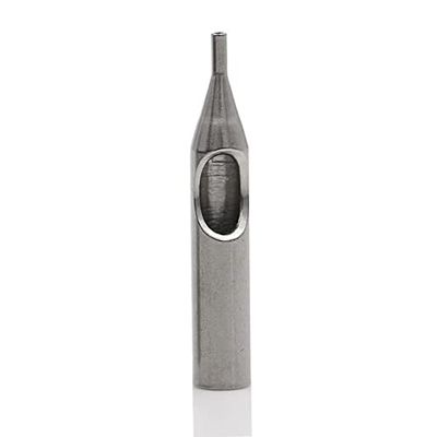 Hildbrandt Stainless Steel Tattoo Tips for Needles Tubes (7 Round SS Tip)
