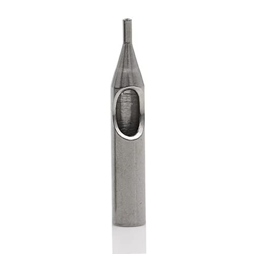 Hildbrandt Stainless Steel Tattoo Tips for Needles Tubes (7 Round SS Tip)