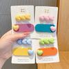 YQBUER Hairpins Candy Color Heart Hair Clip Children Bow Cute Girls Headwear Girls Hairpin Hair Accessories (Color : A) view 2