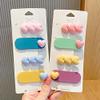 YQBUER Hairpins Candy Color Heart Hair Clip Children Bow Cute Girls Headwear Girls Hairpin Hair Accessories (Color : A) view 3