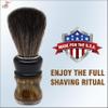 Pearl ShavingSynthetic Badger Shaving Brush- Resin Handle | Immitation Badger Hair | Classic Luxury & Elegant Shaving brush | 24mm Knot Size | Wet Shaving Accessory for Men | Father's day Gift view 3