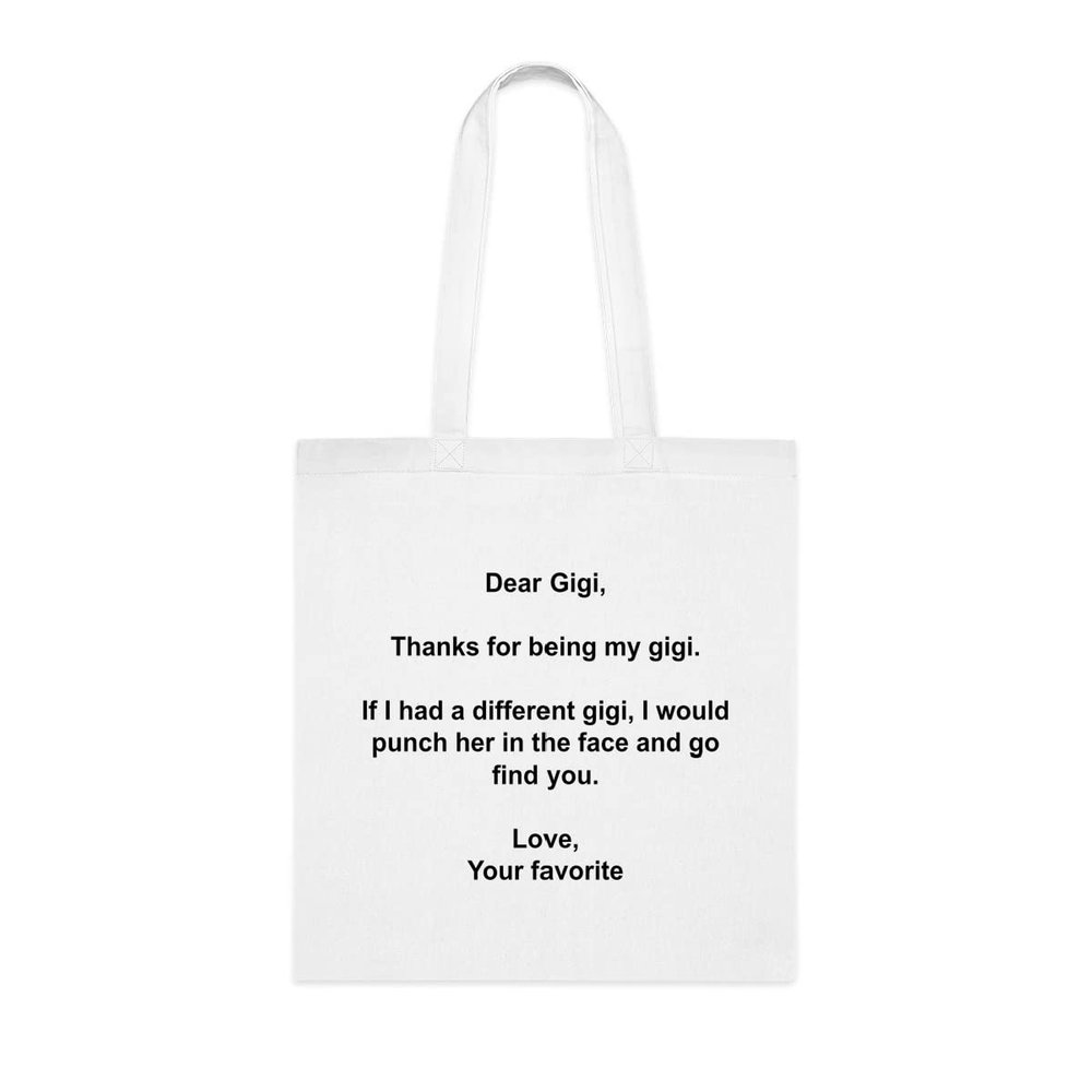 Dear Gigi Tote Bag, Gigi Gift, Gigi Christmas Gift idea, Gift For Gigi, Gigi Shoulder Bag, Gigi reusable Bags, Gift for Gigi from Favorite Grandkids