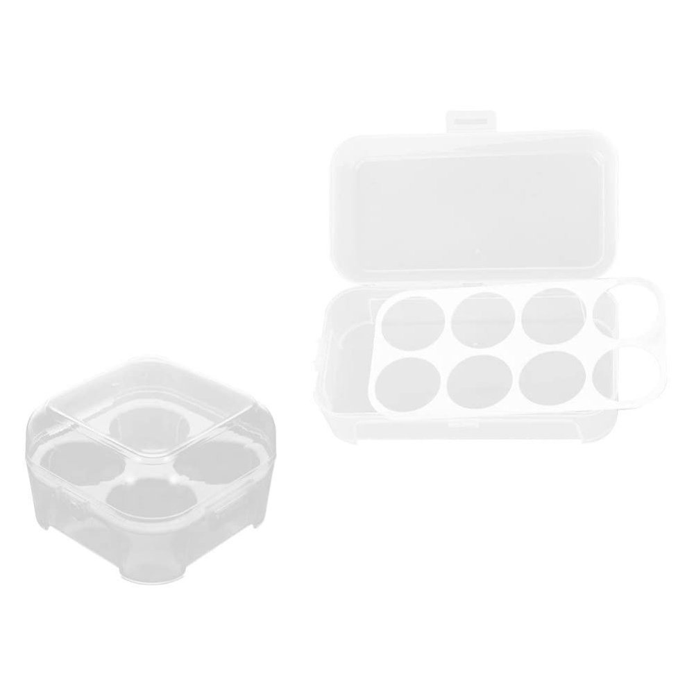 FOMIYES 2pcs Transparent Makeup Sponge Storage Boxes Lid Multi-grid Organizer for Cotton Pads and Cosmetics Sponges Holders for Tidy Spaces