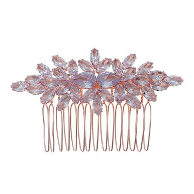 Beaupretty Wedding Hair Comb Rhinestone Accents Elegant Side Comb for Brides and Girls for Engagements Parties and Special Occasions Hs-