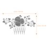 Beaupretty Wedding Hair Comb Rhinestone and Pearl Accents Elegant Floral Bridal Hair Piece for Brides and Bridesmaids for Weddings and Special Occasions view 2