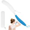 Leetye Mei Long Handled Shower Brush, Non-Slip Long Handle Bath Brush, Back Body Brush Gentle Exfoliating and Lather Well Deep Cleansing Long-Lasting for Body view 1