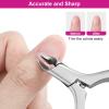 CGBE Cuticle Clipper Professional Cuticle Trimmer Remover Tools, Non-slip Silicone Handle Stainless Steel Alicates Para Manicura Profesional for Dry Skin (Rose) view 3