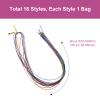 16 Bags Hair Braiding String Hair Tie Cord Colourful Polyester Organza Yarn Hair Tinsel Extensions Dreadlocks Hair String for Braided Women Girls Hair Jewelry Making view 4