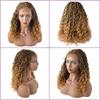 18" Box Braided Wigs for Black Women 4 3/4"x12 1/2" Lace Front Braids with Baby Hair Natural Hairline Curly Wave Ends Glueless Lightweight Synthetic Braid Wig Cornrow (#1B/27T Black Mix Blonde) view 1