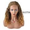 18" Box Braided Wigs for Black Women 4 3/4"x12 1/2" Lace Front Braids with Baby Hair Natural Hairline Curly Wave Ends Glueless Lightweight Synthetic Braid Wig Cornrow (#1B/27T Black Mix Blonde) view 2