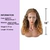 18" Box Braided Wigs for Black Women 4 3/4"x12 1/2" Lace Front Braids with Baby Hair Natural Hairline Curly Wave Ends Glueless Lightweight Synthetic Braid Wig Cornrow (#1B/27T Black Mix Blonde) view 3