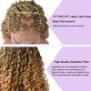 18" Box Braided Wigs for Black Women 4 3/4"x12 1/2" Lace Front Braids with Baby Hair Natural Hairline Curly Wave Ends Glueless Lightweight Synthetic Braid Wig Cornrow (#1B/27T Black Mix Blonde) view 4
