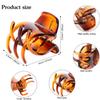 12 Pcs Hair Claw Clips, 1.381.381.57inch Medium No-Slip Grip Jaw Claw Clips for Women & Girls Hair Barrettes Accessories (Black, Brown, Clear) view 2