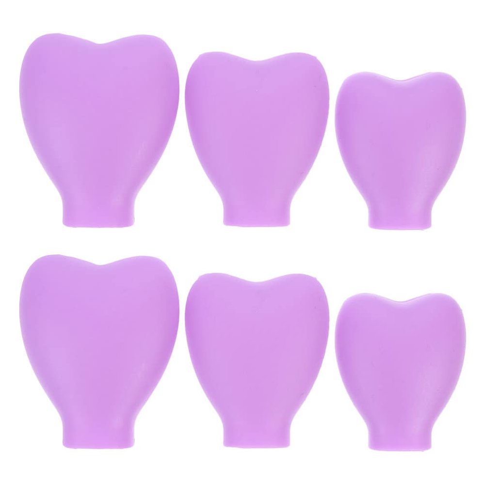 Beaupretty Makeup Brush Protective Cover Silicone Brush Covers Variety Sizes for Your Needs
