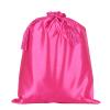 1 Piece Satin Bag 15.5x11.5 Inch Wig Bag Storage with Drawstring Hair Packaging Favor Gift Bag for Bundles Hair Extensions & Tools (Rose red-Blank) view 1