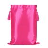 1 Piece Satin Bag 15.5x11.5 Inch Wig Bag Storage with Drawstring Hair Packaging Favor Gift Bag for Bundles Hair Extensions & Tools (Rose red-Blank) view 2