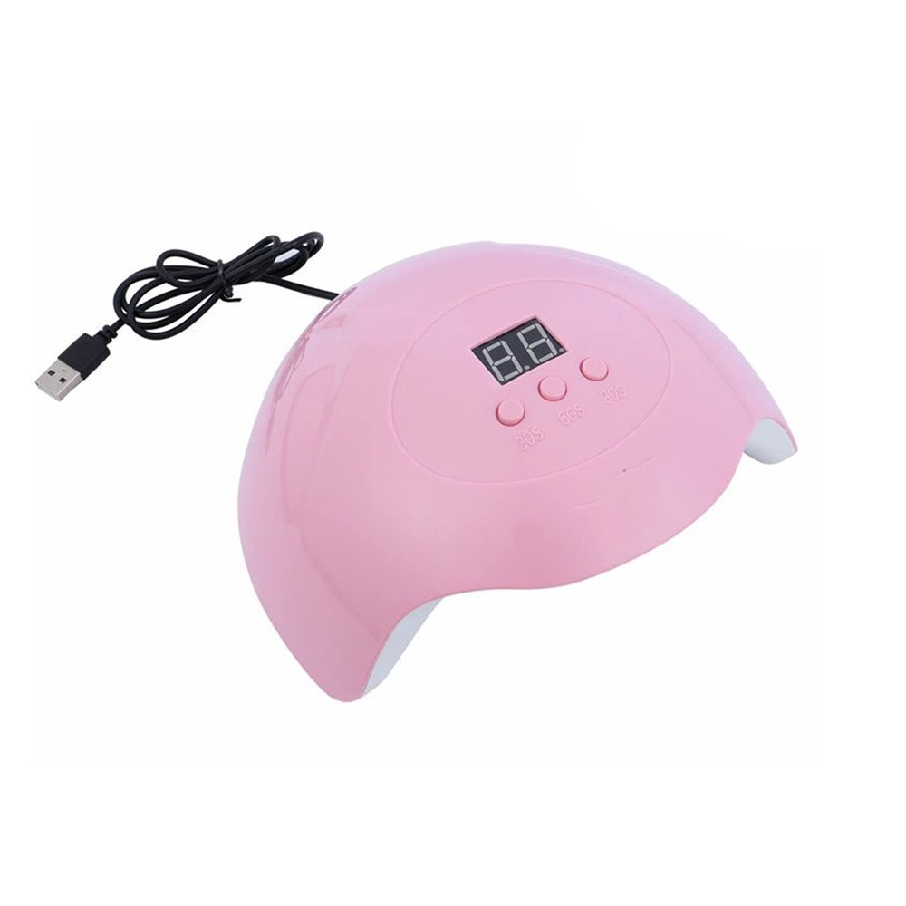 30W Nail Dryer 15pcs Leds LCD Display Nail Lamp For Curing UV/LED/Builder Infrared Sensor Lamp Fast Drying UV LED Lamp (Color : Pink)