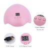 30W Nail Dryer 15pcs Leds LCD Display Nail Lamp For Curing UV/LED/Builder Infrared Sensor Lamp Fast Drying UV LED Lamp (Color : Pink) view 2