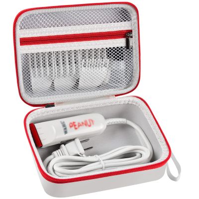 Case Compatible with Wahl Professional Peanut Hair and Beard Clipper Trimmer #8655 8685 8663 8331 08655-3901. Hair Clipper Organizer Holder for Attachment Comb,Oil,Blade Guard (Box Only)-White