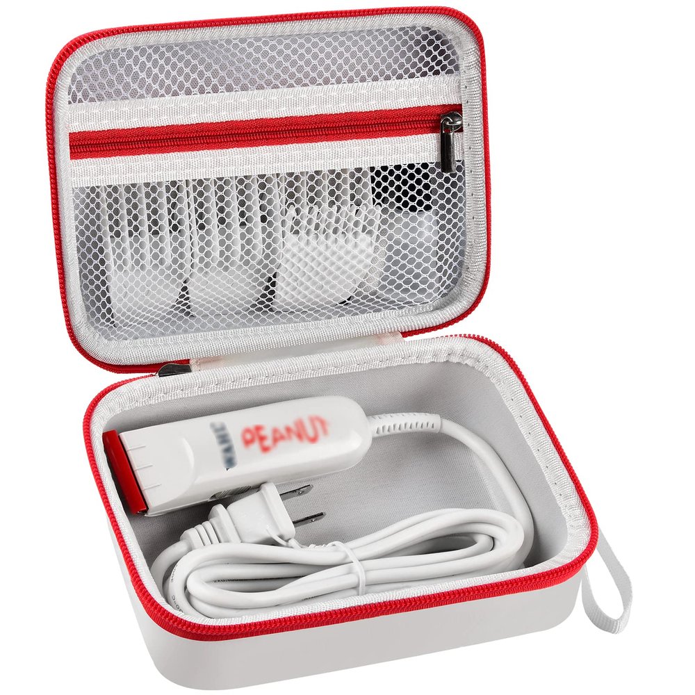 Case Compatible with Wahl Professional Peanut Hair and Beard Clipper Trimmer #8655 8685 8663 8331 08655-3901. Hair Clipper Organizer Holder for Attachment Comb,Oil,Blade Guard (Box Only)-White