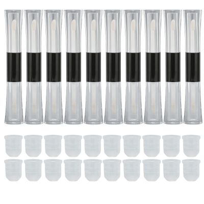 10pcs Empty Lip Gloss Tubes Transparent Lip Balm Containers Tubes DIY Cosmetic Reusable Refillable Lipstick Container for Home and Travel