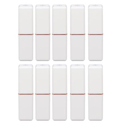 10pcs Portable Empty Lipstick Tube DIY Empty Lip Balm Tube Refillable Lipstick Bottle Container Lip Gloss Containers for Women Girls Makeup Ideal Gift