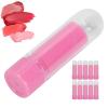 10pcs Lipstick Tube 9mm Refillable Cute DIY Empty Lip Balm Container Mini Lipstick Empty Tube Round Lipstick Tube with Tight Lid Light Pink view 2