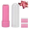 10pcs Lipstick Tube 9mm Refillable Cute DIY Empty Lip Balm Container Mini Lipstick Empty Tube Round Lipstick Tube with Tight Lid Light Pink view 3