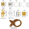 161pcs Hair Braid Loops Dreadlock Accessories Beads Metal Braids Loops Cuffs Clips for Hair Decorations Men Women view 2