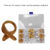161pcs Hair Braid Loops Dreadlock Accessories Beads Metal Braids Loops Cuffs Clips for Hair Decorations Men Women view 3