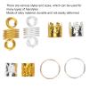 161pcs Hair Braid Loops Dreadlock Accessories Beads Metal Braids Loops Cuffs Clips for Hair Decorations Men Women view 4